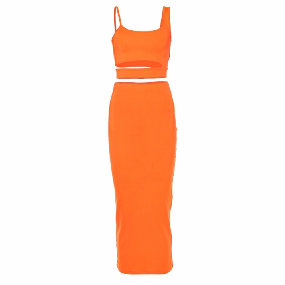 π§‘π₯LAST ONE!! Orange High Waist Skirt Set - Picture 3 of 7